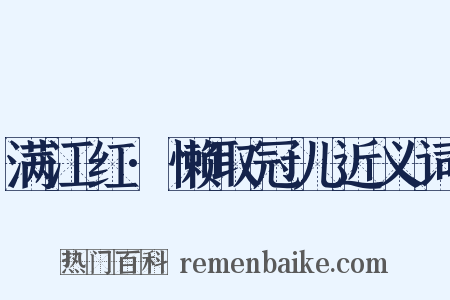 满江红·懒取冠儿近义词是什么意思的图片